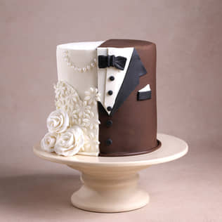 Tuxedo N Gown Anniversary Cake Tuxedo N Gown Anniversary Cake