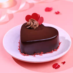 Chocolate Berry Bento Cake Heart Shaped Dark Choco Berry Bento Cake